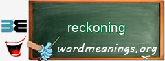 WordMeaning blackboard for reckoning